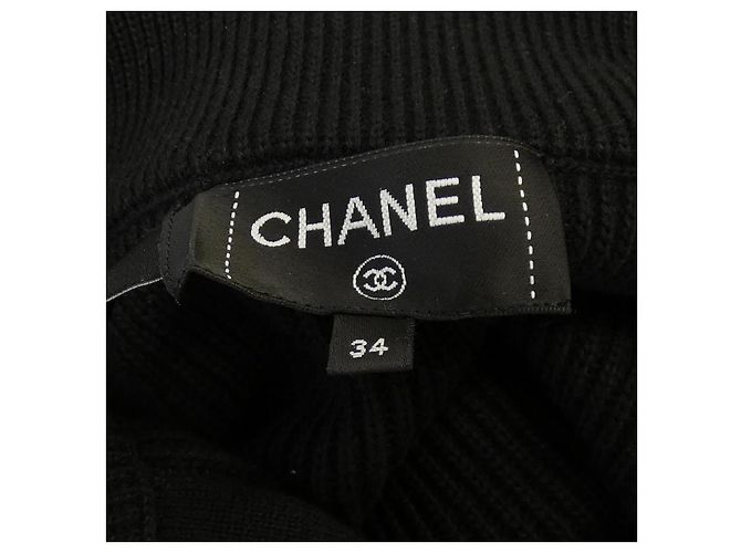 Chaqueta Chanel LOOK58 de mezcla de cachemira Negro - vista 5