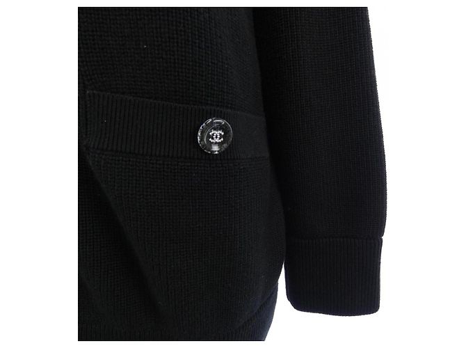 Chaqueta Chanel LOOK58 de mezcla de cachemira Negro - vista 7