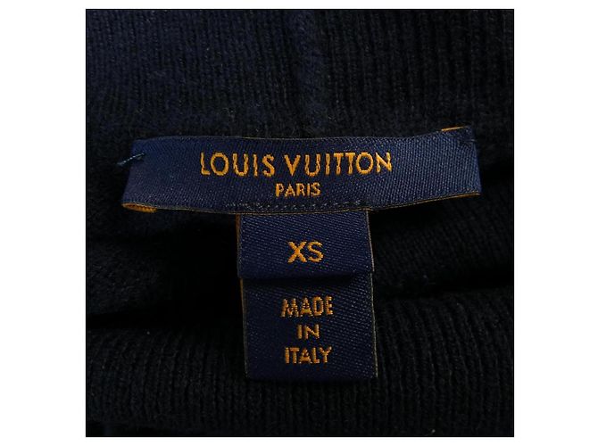 Louis Vuitton Cashmere Kleid Blau Marineblau - Ansicht 4