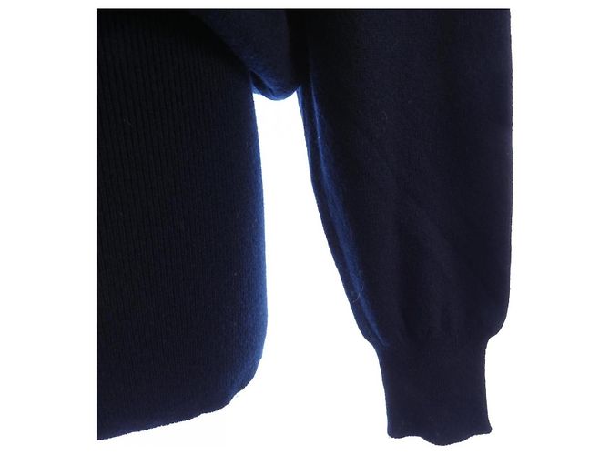 Louis Vuitton Cashmere Kleid Blau Marineblau - Ansicht 6