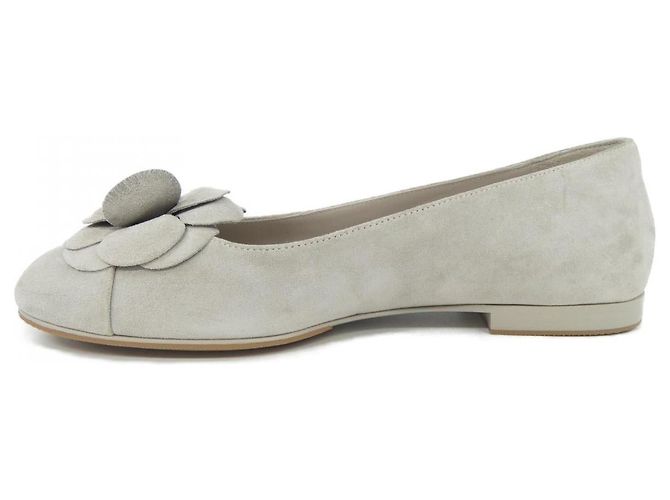 Ballerine Chanel in scamosciato di vitello Marrone - vista 2