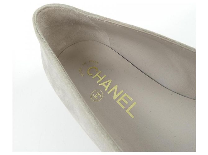 Ballerine Chanel in scamosciato di vitello Marrone - vista 6