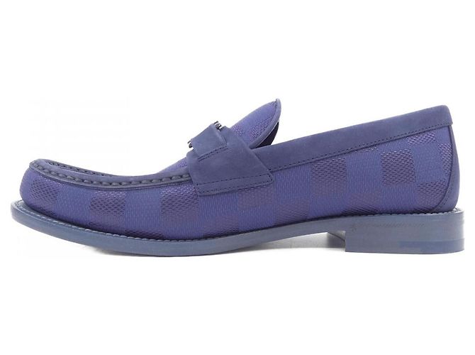Scarpe Mezzi Loafer in pelle Louis Vuitton Blu Blu navy - vista 2