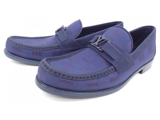 Scarpe Mezzi Loafer in pelle Louis Vuitton Blu Blu navy - vista 3