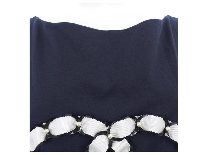 Top Chanel Blu Blu navy - vista 6