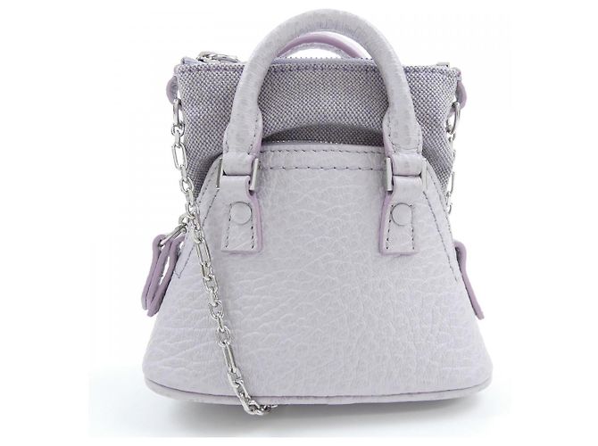 Maison Martin Margiela Borsa in pelle granulata Maison Margiela Porpora - vista 3