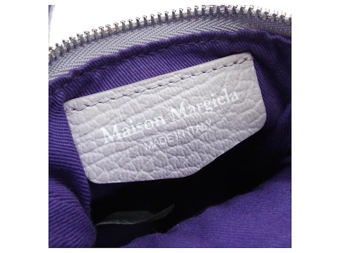 Maison Martin Margiela Borsa in pelle granulata Maison Margiela Porpora - vista 5