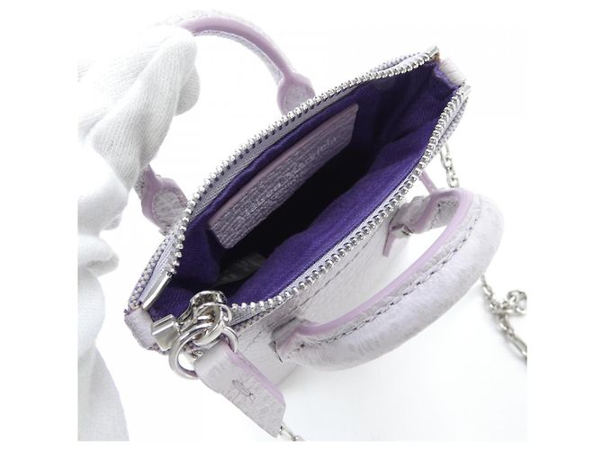 Maison Martin Margiela Borsa in pelle granulata Maison Margiela Porpora - vista 6