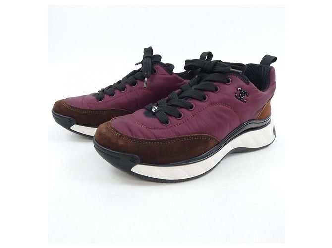 Sneakers Chanel Marrone Rosso - vista 3