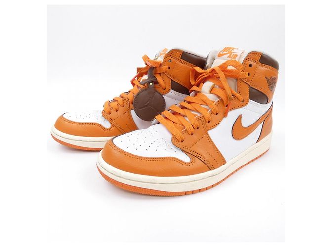Autre Marque Sneakers Nike Jordan Bianco Arancione - vista 3