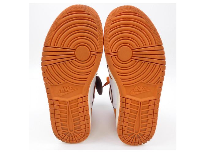 Autre Marque Sneakers Nike Jordan Bianco Arancione - vista 4