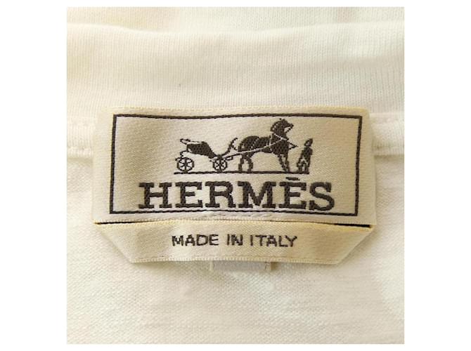 Hermès Camiseta de algodón Hermes Blanco - vista 4