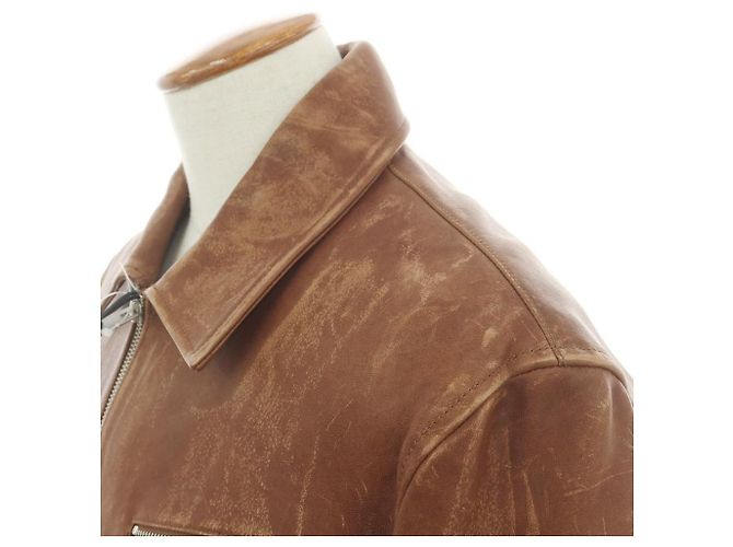 Autre Marque Chaqueta de cuero ARMA MAZE Castaño - vista 2