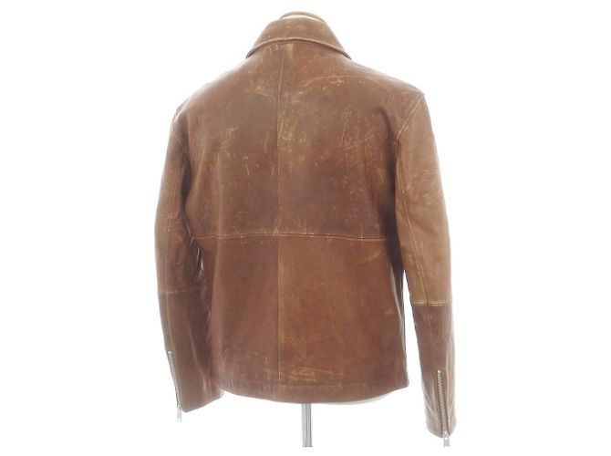 Autre Marque Chaqueta de cuero ARMA MAZE Castaño - vista 3