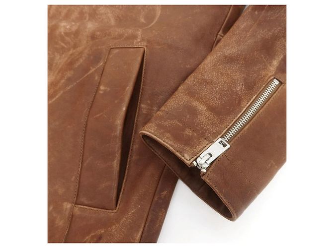 Autre Marque Chaqueta de cuero ARMA MAZE Castaño - vista 6
