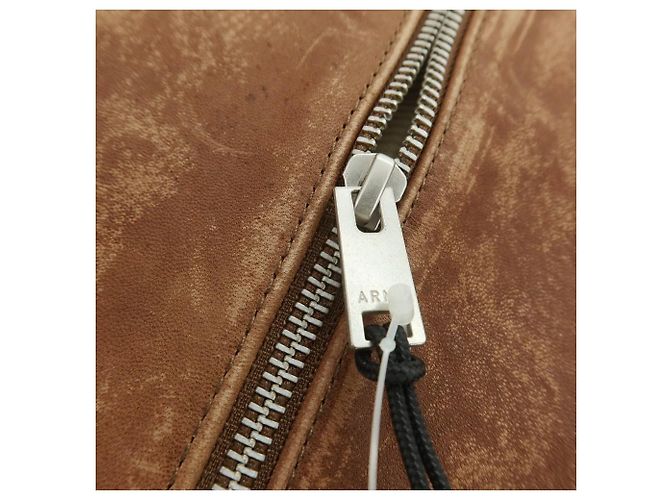 Autre Marque Chaqueta de cuero ARMA MAZE Castaño - vista 7