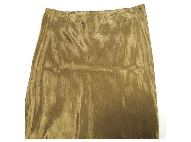Autre Marque Falda SACRA ACETATE SATIN Castaño Camello - vista 5