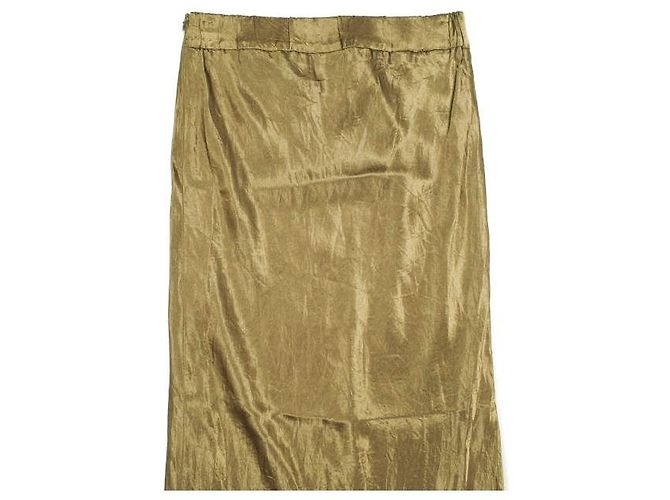 Autre Marque Falda SACRA ACETATE SATIN Castaño Camello - vista 7