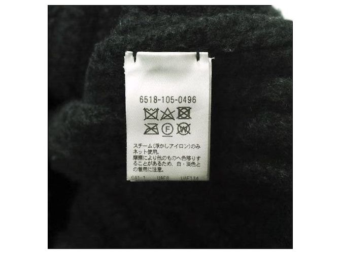 Autre Marque Colete de malha de lã canelada Camel e nylon Drawer Marrom Cinza antracite - vista 8