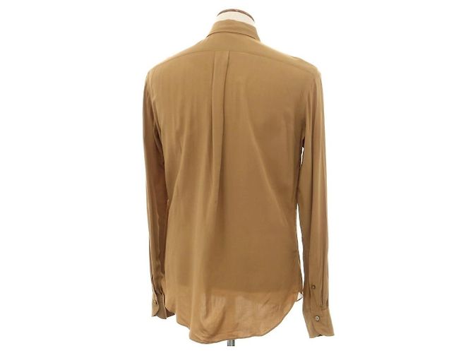 Autre Marque Camicia in viscosa Giannetto Beige Cammello - vista 3