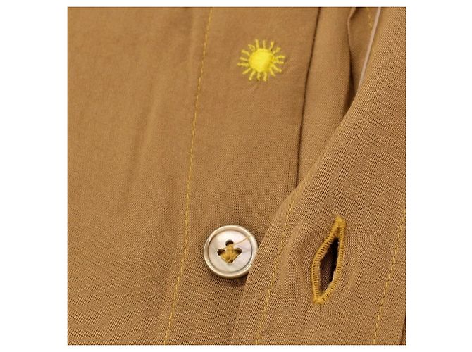 Autre Marque Camicia in viscosa Giannetto Beige Cammello - vista 5