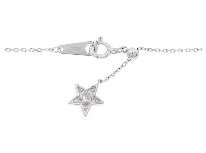 Autre Marque Collana Cross Star in Au750 con Diamanti Argento - vista 4