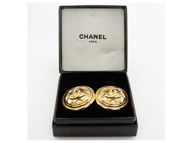 Chanel Coco Mark Matelasse Ohrringe Golden - Ansicht 10