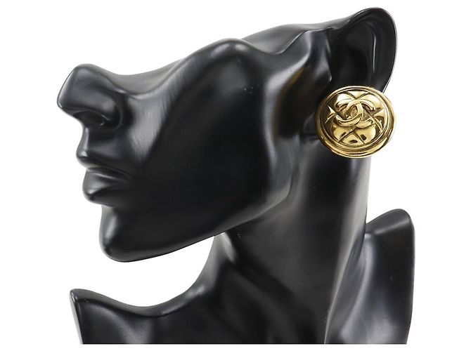 Chanel Coco Mark Matelasse Ohrringe Golden - Ansicht 2