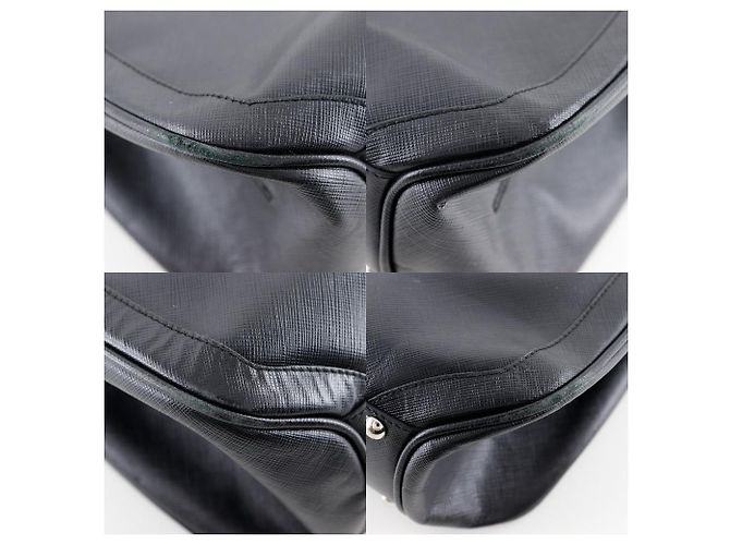 Borsa Salvatore Ferragamo Gancini Saffiano Nero - vista 4