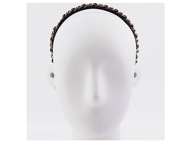 Chanel Coco Mark Haarband aus Lammleder Schwarz - Ansicht 4