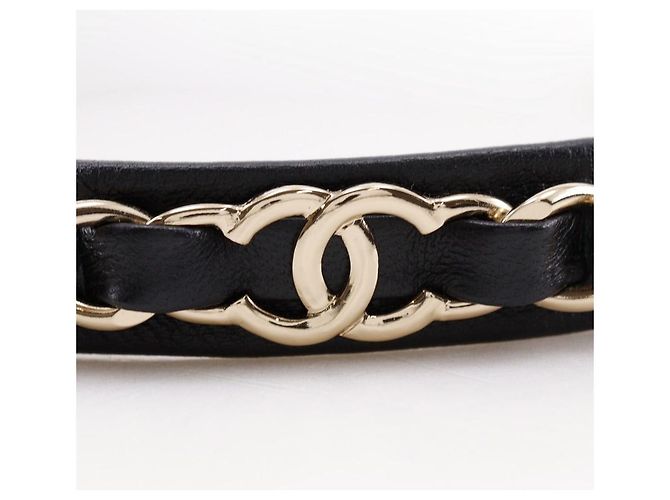 Chanel Coco Mark Haarband aus Lammleder Schwarz - Ansicht 5