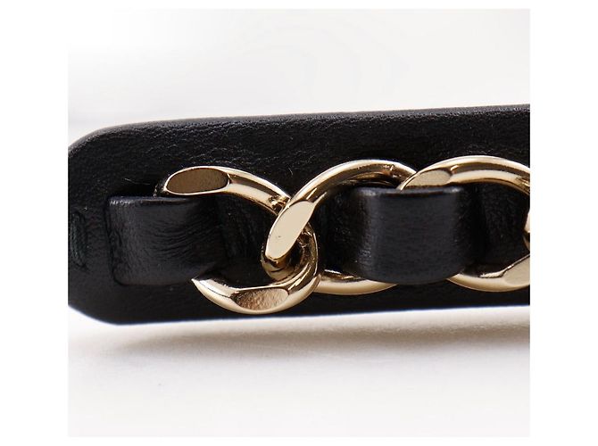Chanel Coco Mark Haarband aus Lammleder Schwarz - Ansicht 6