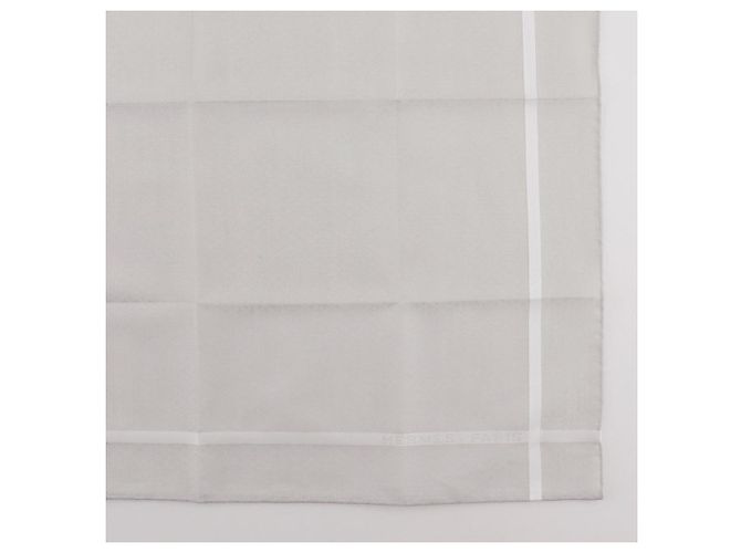 Hermès Set de 2 pañuelos de algodón Jacquard H Hermes Gris - vista 11