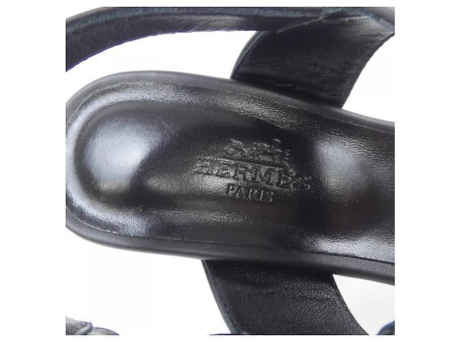 Hermès Sandali Hermes Ilona Kelly Buckle Nero - vista 6