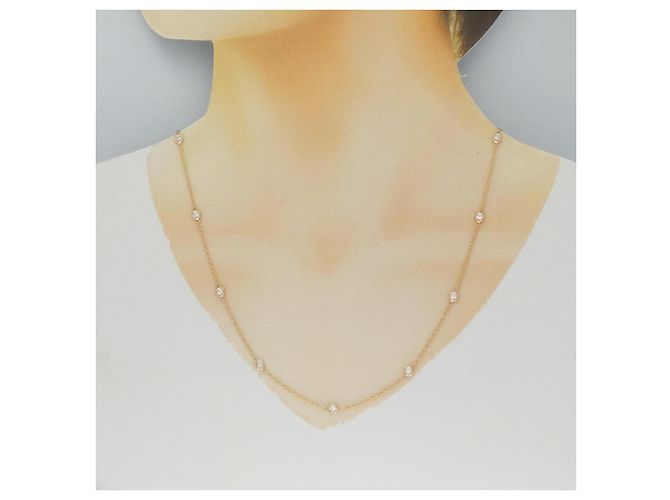 Autre Marque Collana con Diamanti Au750 Rosa - vista 6