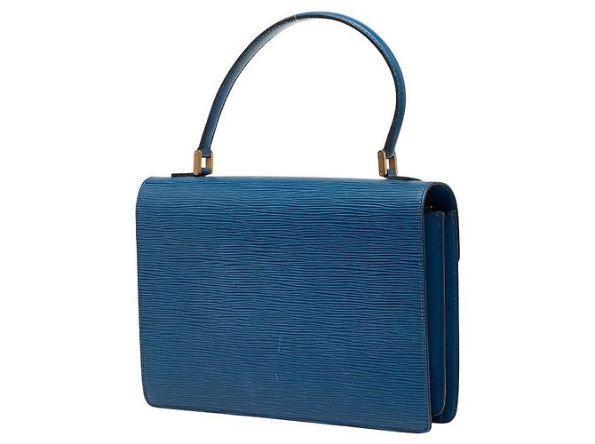 Borsa Louis Vuitton Concorde in pelle Epi Blu - vista 2