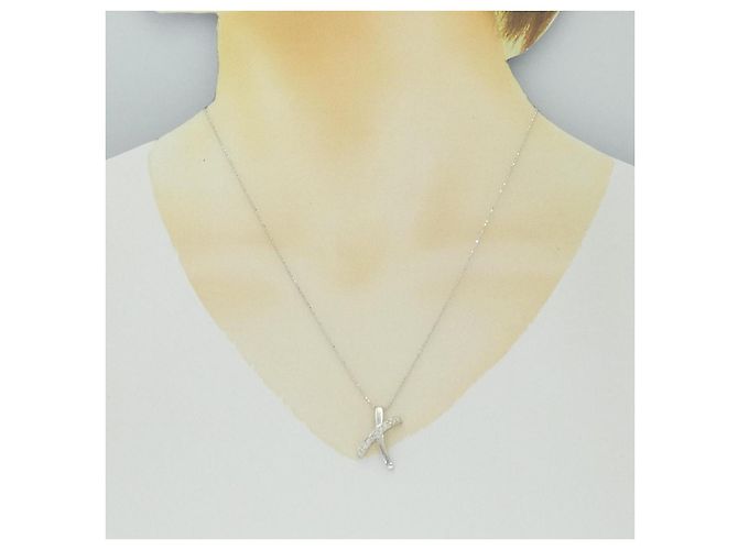 Autre Marque Collana in Au750 con Diamanti Argento - vista 6