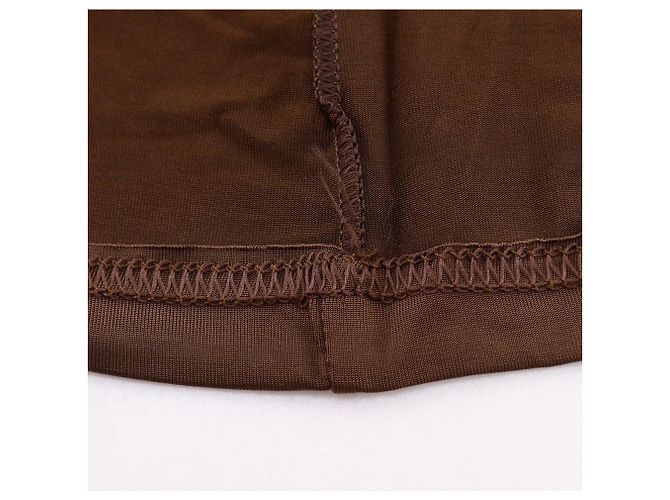 T-shirt en rayonne avec logo Fendi Marron - vue 7