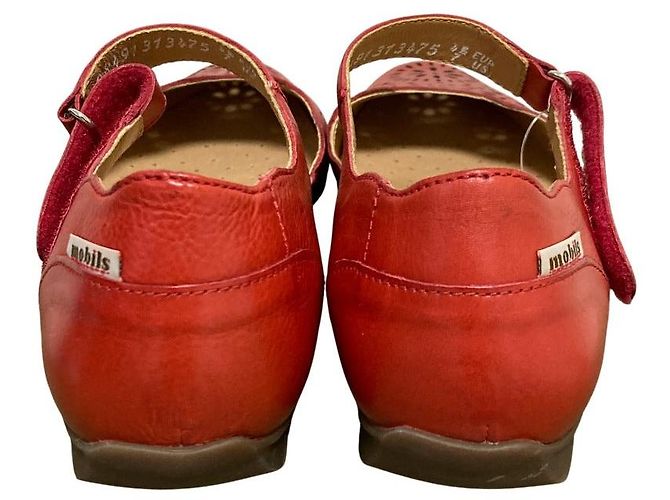 Autre Marque Sandali Mary Jane in pelle mobils Rosso - vista 4