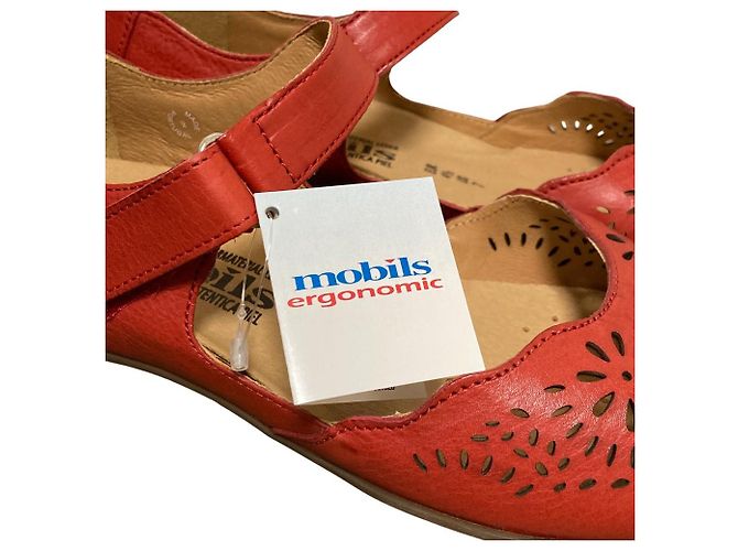 Autre Marque Sandali Mary Jane in pelle mobils Rosso - vista 7
