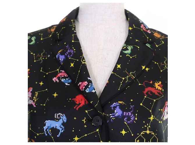 Camicia in seta Diack Pixel Christian Dior Nero - vista 4