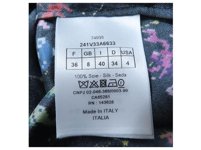 Camicia in seta Diack Pixel Christian Dior Nero - vista 6