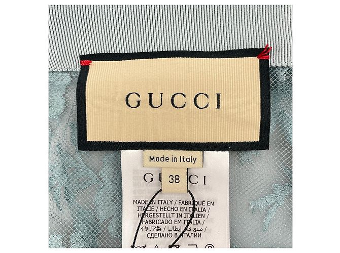 Falda de encaje y poliamida Gucci Azul - vista 4