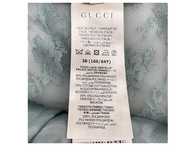 Falda de encaje y poliamida Gucci Azul - vista 5