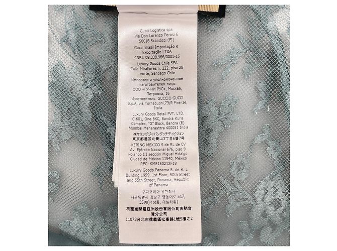 Falda de encaje y poliamida Gucci Azul - vista 7