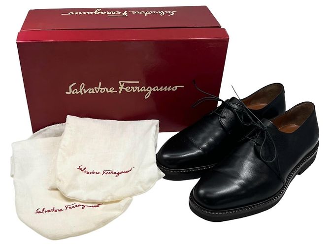 Scarpe ZEUS in pelle Salvatore Ferragamo Nero - vista 2