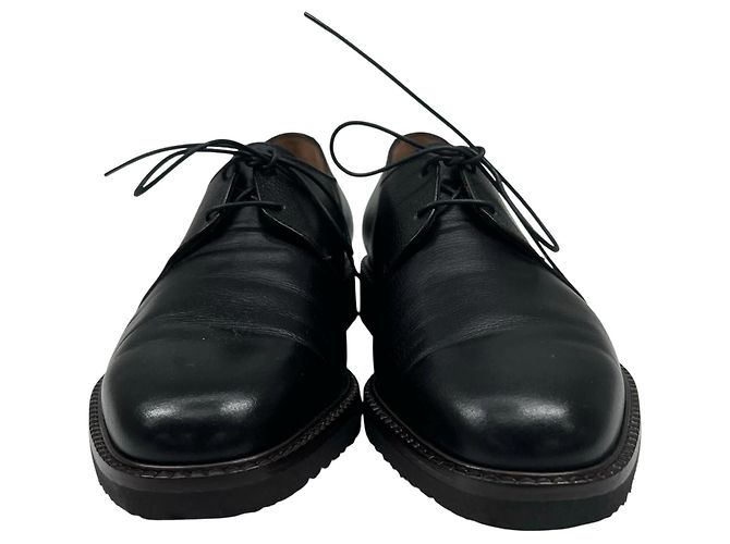 Scarpe ZEUS in pelle Salvatore Ferragamo Nero - vista 3