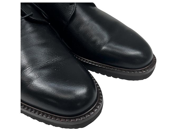 Scarpe ZEUS in pelle Salvatore Ferragamo Nero - vista 6