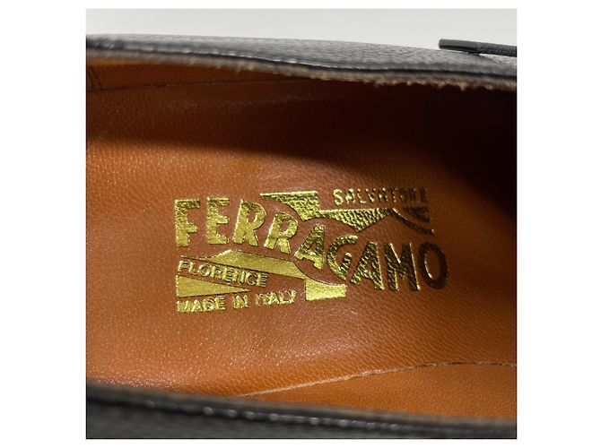 Scarpe ZEUS in pelle Salvatore Ferragamo Nero - vista 8