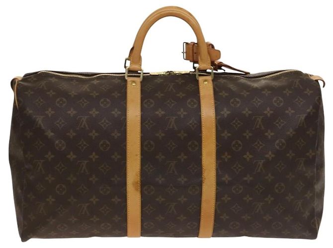 Borsa Keepall Louis Vuitton Monogram Canvas 55 Marrone - vista 2